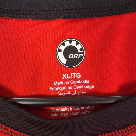 NWT New Seadoo BRP Mens Black Short Sleeve Rash Guard Shirt SPF 50 Size XL - Picture 2 of 12